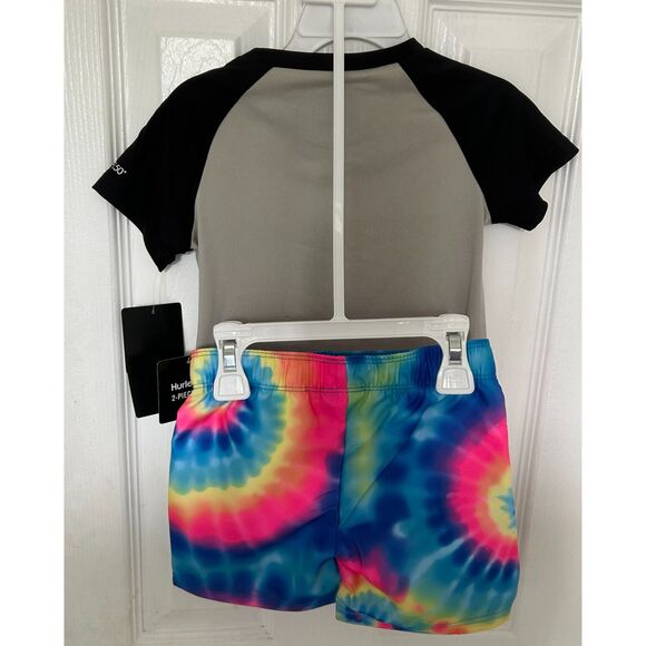 NWT Hurley 2 Piece Swim Set Size 12 Months Rashguard and Shorts Mulitcolor - Picture 3 of 7
